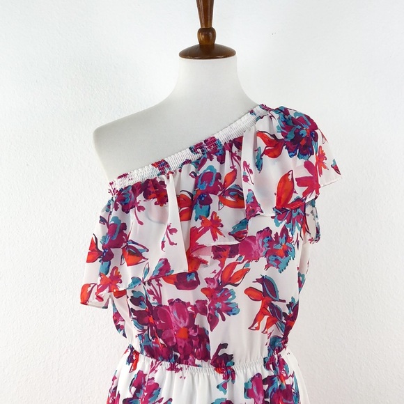 Devlin Pink Thea Watercolor Flowers Dress - Picture 2 of 8